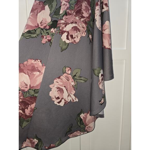 Windsor Gray Floral Hi-Low Dress – Size Large - Picture 14 of 15
